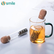 ღ Tea Infuser Glass Pipe Tube Tea Utensils Strainer Creative Pipe Glass Design Tea Filter For Mug Puer Tea Herb Tea Tools Accessories