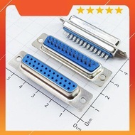 [5 Pieces]- DB25 Port Female 25 Pins Straight 2 Rows Solder Wire Connector IoT Maker 90
