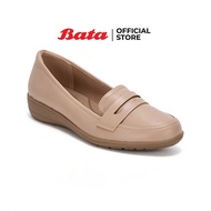 Bata บาจา รองเท้าคัทชู รองเท้าหุ้มส้น รองเท้าส้นแบน มอคคาซีน สำหรับผู้หญิง สูง 1 นิ้ว สำหรับผู้หญิง รุ่น Grecian สีเบจ 6518192