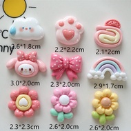 Cute My Melody designks Jibitz Charm Cloud Jibbits for design Flower Jibits Paw Rainbow Cake design 