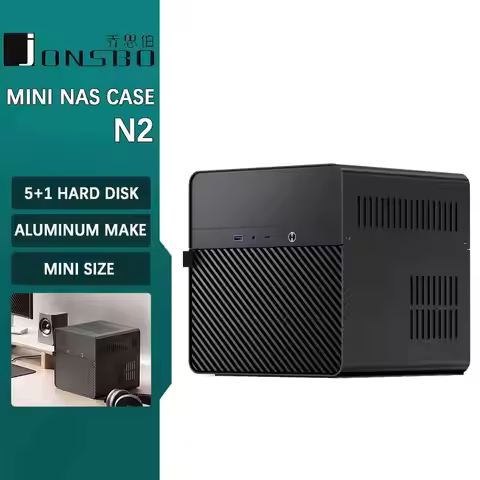 JONSBO N2 NAS Aluminum Mini ITX Case Home Office Entertainment Game Computer Server ITX Host 5 Hard 