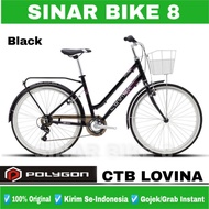 SEPEDA MINI KERANJANG CITY BIKE DEWASA 26 INCH POLYGON LOVINA - Goes Store87
