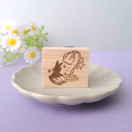 復古風的古董燈與兔子印章