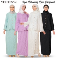 YELEEDON Baju Kurung Sulam Moden Baju Kebarung Hitam Baju Raya 2024 Viral Sulam Premium Baju Labuh Bridesmaid Kurung