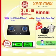 Rinnai 5kW RB782G 2 Burner Built-in Gas Tempered Glass Stove With Safety Device RB-782G / Kitchen Gas Stove / Home Hob