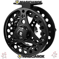 MAGICIANOK Fly Fishing Reel, Aluminum Alloy 5/6 WT Fly Reel, Durable 2+1BB Bearings 85mm Diameter Fi