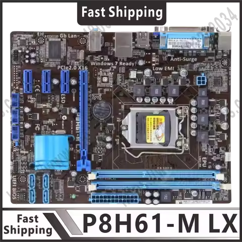motherboard P8H61-M LX motherboard H61 2 × DDR3 16GB PCI-E 2.0 4 × SATA II USB 2.0 VGA ATX
