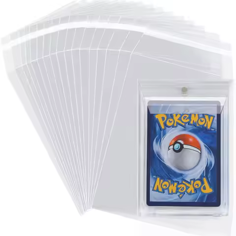 100pcs Clear Magnetic Card Holder Sleeves For 35PT-100PT Display Case Protective Sleeve for Trading 