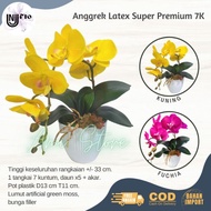 Bunga Anggrek Latex 7Kuntum Super Premium