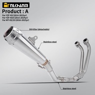 For Yamaha R3 R25 MT03 2015-2024 Motorcycle Exhaust Full System with DB Killer Modify Arrow Muffler