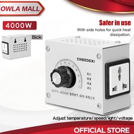 Voltage Regulator AC 220V 4000W SCR Voltage Regulator Dimmers Motor Speed Controller Thermostat Elec