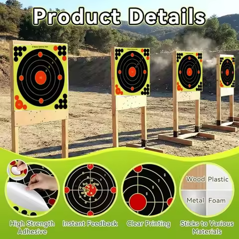 20/50pcs Self-Adhesive Target Sticker Target Paper Sports Entertainment Archery Darts Shooting Pract
