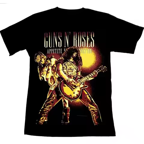 2026 Guns N 'Roses Rockers Guns N' Roses European and American Male and Female Gangsters T-shirt Sho