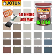 JOTUN 15 LITER TOUGH SHIELD MAX EXTERIOR WALL PAINT MATT / CAT DINDING LUAR RUMAH TAK KILAT ( PAGE D )