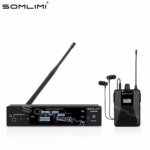 SOMLIMI SOM-400 Professional In Ear Wireless Monitoring System LED Display Can Be Manually And Autom