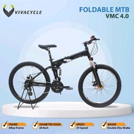SEPEDA GUNUNG MTB 26 LIPAT ALLOY VIVA VMC 24SP FULL SUSPENSION Outdoor - Green Army