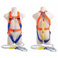 เข็มขัดเซฟตี้แบบเต็มตัว สายเซฟตี้มีฮูก กันตกเข็มขัด safety belt พร้อมตะขอใหญ่2ขอ รับน้ำหนัก200kg เข็มขัดเซฟตี้