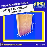 BROWN PAPER BAG 25x9x35 (12 PCS)