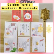 Golden Turtle Asakusa Temple Small Mamoru the Same Inviting Money Turtle Ornaments Portable Wallet L