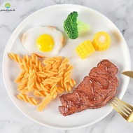 LFINDS Simulation Kitchen Toy, Western Food Pretend Play Simulation Steak Model, Poached Egg Simulat