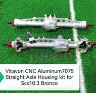 VITAVON Axial SCX10 III Bronco Straight Axle Housing set Aluminum 7075