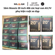 Maxxis 20inch bicycle inner tube 406 1.0 1.5 2.5, FV, AV valve.