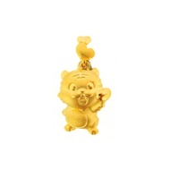 CHOW TAI FOOK 999 Pure Gold Zodiac Tiger Pendant - Lovely Heart R28690