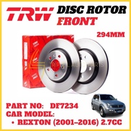 (2 pcs) TRW Disc Brake Rotor Front for DF7234 Ssangyong Rexton 2.7 (294mm)