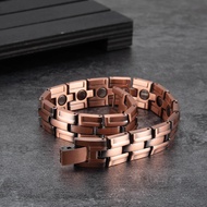 Magnetic Healing Energy Jewelry Pure Copper Wrist Band Male Chain Therapy Arthritis Copper Bracelets