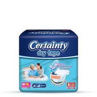 CERTAINTY DRY TAPE ADULT DIAPERS SIZE L8 / M10