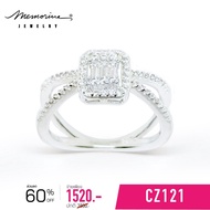 Memorine Jewelry 925 Sterling Silver Ring With Swiss Diamonds (CZ): CZ121