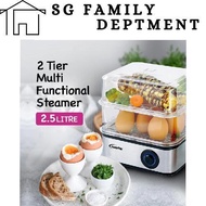 POWERPAC Food steamer 2.5L Multifunction 2 Tier Steamer