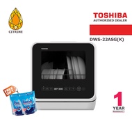 TOSHIBA 5L PORTABLE DISHWASHER [DWS-22ASG(K)]