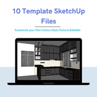 Template File SketchUp 3D – Design Kabinet Dapur / Perabot Rumah