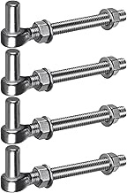 Insaga M16x 6'' J-Bolt Gate Hinge for Farm Gate Hinge, 304 Stainless Steel J-Bolt Post Hinge with 5/