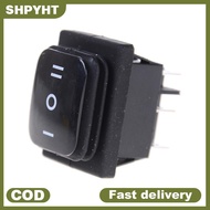 SHP 12V Black Waterproof 6Pin DPDT Self Locking Rectangle Rocker Switch