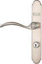LARSON 20297817 Curved Handle Set with Keyed Deadbolt Lock (Fits Storm Doors with QuickFit Lockset), Brushed Nickel