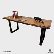 A333. Chengal Emas Solid Wood Study Table / Office Table (with Arabica Coffee Beans)