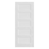 Global House HOLZTUR ประตู HDF บานทึบ 5ลูกฟัก HDF-S09 80x200ซม. สีขาว รับประกันของเเท้