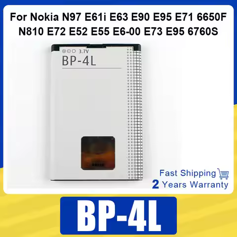 Brand-New 1500mAh BP-4L BP4L BP 4L New Battery For Nokia E61i E63 E90 N810 E72 E52 E71 6650F New Rep