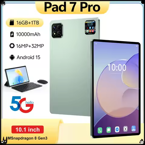 New Pad 7 Pro 10000mAh 10.1" Upgraded Children's Kids 22GB+2TB Global Version Original Tab 5G Dual S