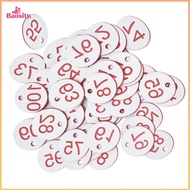 100 Pieces Round Number Tag Number 1-100 Luggage ID Tags Numbered Tag for Hotel Locker Warehouse Res
