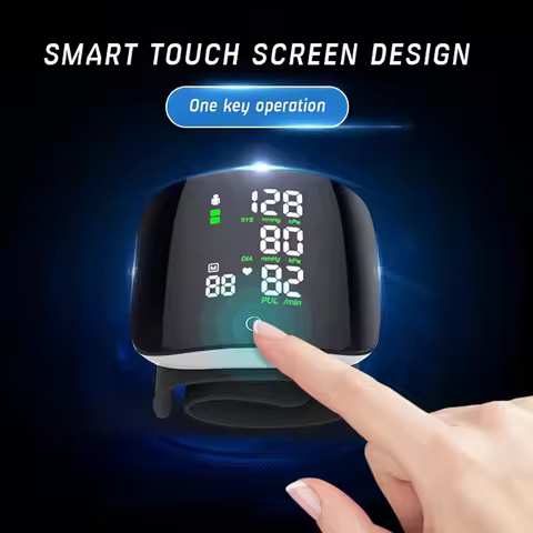 Rechargeable Smart Touch LCD Screen Voice Wrist Blood Pressure Monitor Digital Automatic Tonometer H