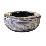 BCC สายไฟ THW 1x1.5 sq.mm (ม้วน 100 เมตร) 60227 IEC 01