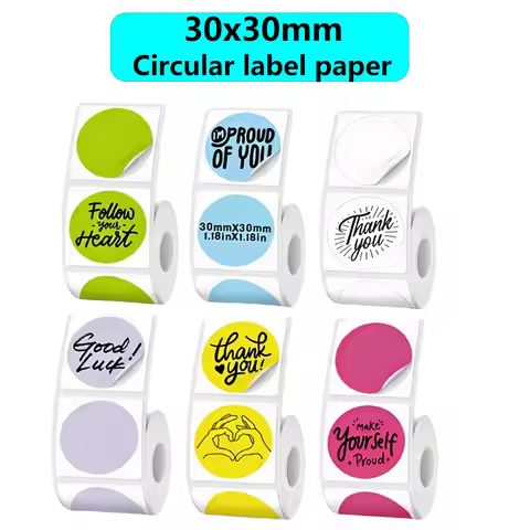 30mm Thermal Label Sticker Self-Adhesive Thermal Printer Paper Compatible Phomemo M110 M220 M200 E21