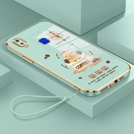 Phone Case For VIVO Y95 Y91 Y91i Y91C Y1s Y90 Y93 Y93s iqoo Z7x Case Coffee and cake pattern Casing 