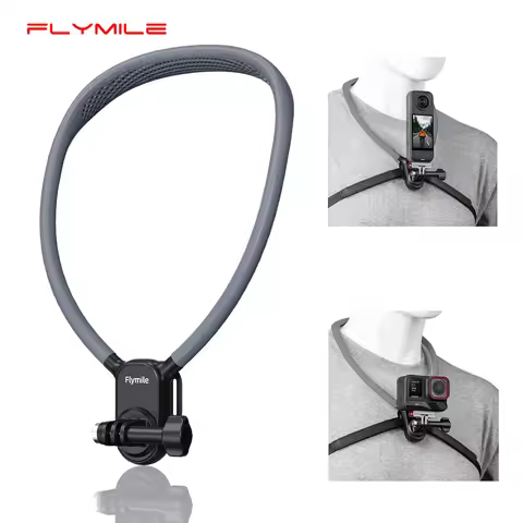 Flymile Neck Mount Holder for DJI Pocket 4/Action 5 Pro/Osmo 360/Insta360 Ace Pro 2/Gopro Accessorie