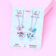 MMT Kids Bestie Friend Necklace Set Sweetheart's Photo Box Pendant Gifts for Kids