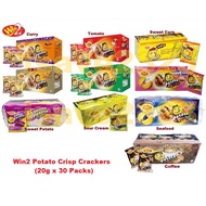 [HALAL] Win2 Potato Crisp Snacks (20g x 30 Packs) - 10 Flavours