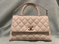 Chanel Coco Handle white Cavier handbag bag 香奈兒可可手柄蜥蜴荔枝皮款包袋